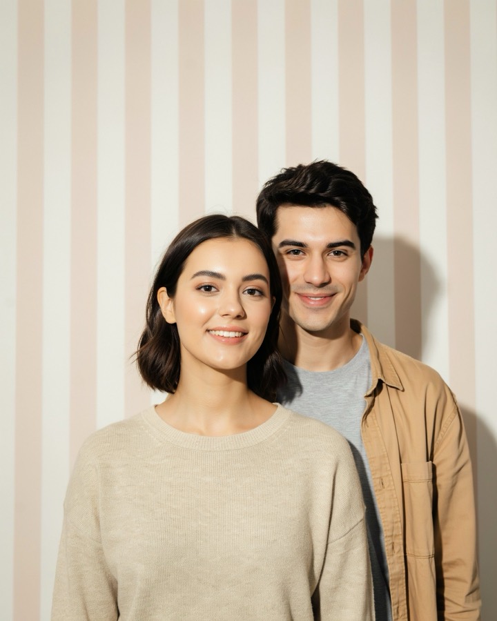 Two guests photographed in a Laqta booth